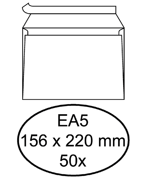 ENVELOP HERMES BANK EA5 156X220 ZK 50ST