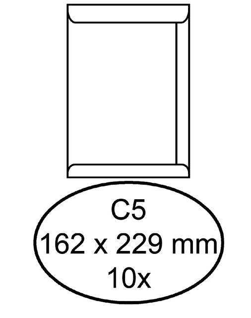 ENVELOP HERMES AKTE C5 162X229 ZK 10ST