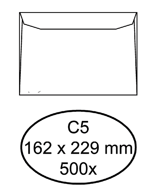 ENVELOP HERMES BANK C5 162X229 500ST