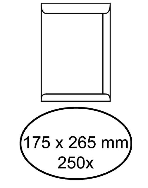 ENVELOP AKTE IEZZY 175X265MM