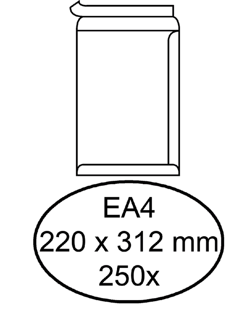 ENVELOP HERMES AKTE EA4 220X312 ZK