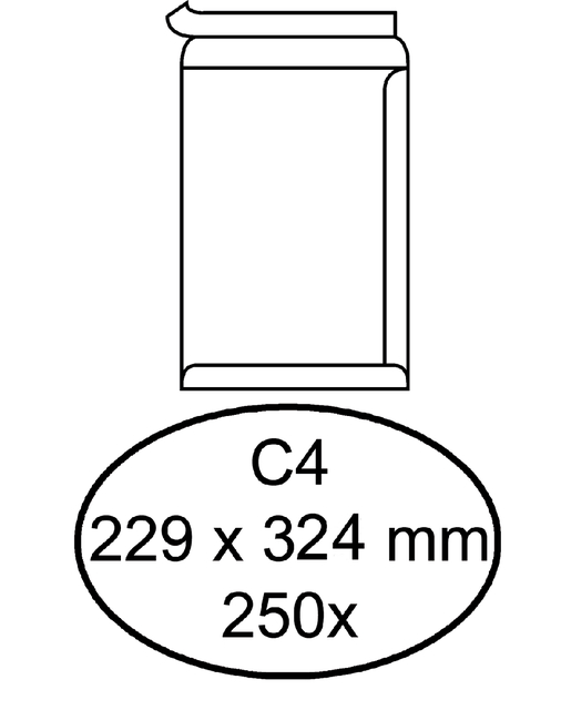 ENVELOP HERMES AKTE C4 229X324 ZK 250ST