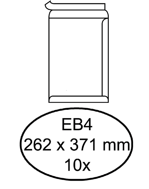 ENVELOP HERMES AKTE EB4 262X371 ZK 10ST