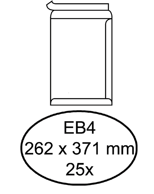 ENVELOP HERMES AKTE EB4 262X371 ZK 25ST