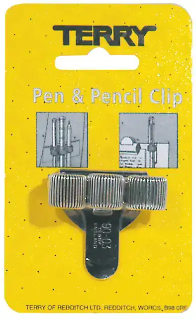 PENHOUDER TERRY CLIP VOOR 3 PEN/POTLOOD
