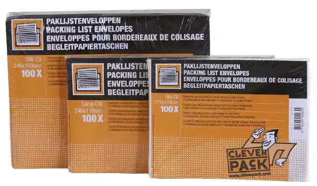 PAKLIJSTENVELOP CLEVERPACK ZK ONBEDRUKT