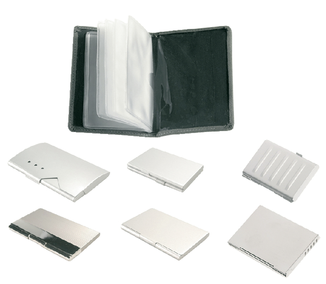 VISITEKAARTDOOS 2VAKS MAT ALUMINIUM