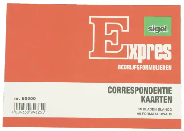 CORRESPONDENTIEKAART SIGEL EXPRES A6