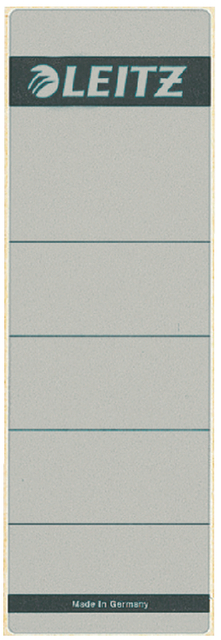 RUGETIKET LEITZ 62X192MM ZELFKL GRIJS