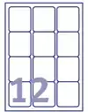ETIKET AVERY L7164 63.5X72MM WIT
