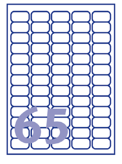 ETIKET AVERY J8651-10 38.1X21.2MM WIT