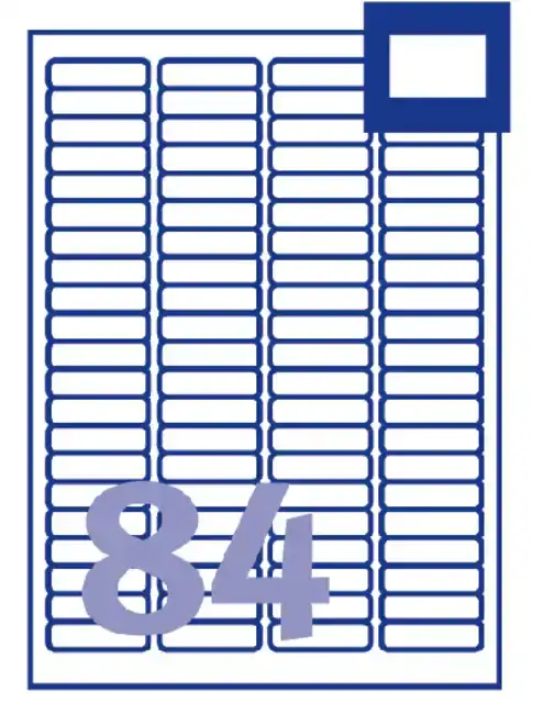 ETIKET AVERY J8656-25 46X11.1MM WIT