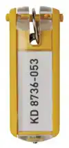 SLEUTELLABEL DURABLE 1957 MET RING GEEL