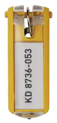 SLEUTELLABEL DURABLE 1957 MET RING GEEL
