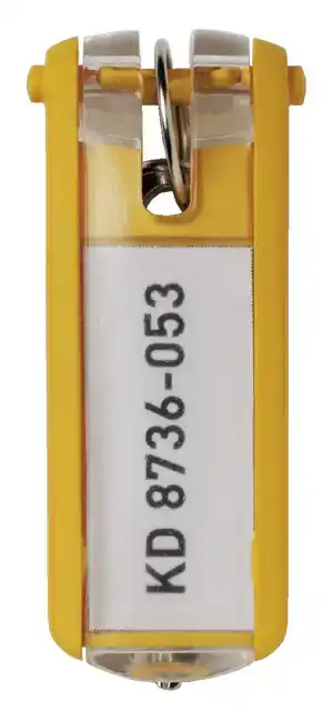 SLEUTELLABEL DURABLE 1957 MET RING GEEL