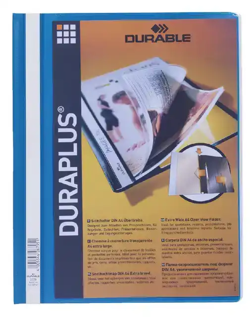 SNELHECHTMAP DURABLE DURAPLUS A4 BLAUW