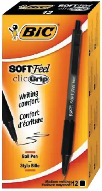 BALPEN BIC SOFT FEEL CLIC M ZWART