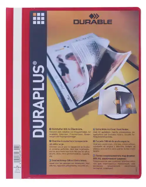 SNELHECHTMAP DURABLE DURAPLUS A4 ROOD
