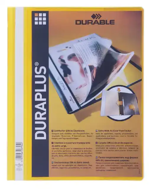 SNELHECHTMAP DURABLE DURAPLUS A4 GEEL