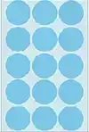 ETIKET HERMA 2273 ROND 32MM BLAUW