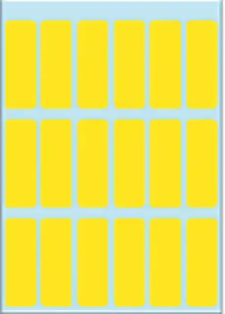 ETIKET HERMA 3651 12X34MM GEEL 90STUKS