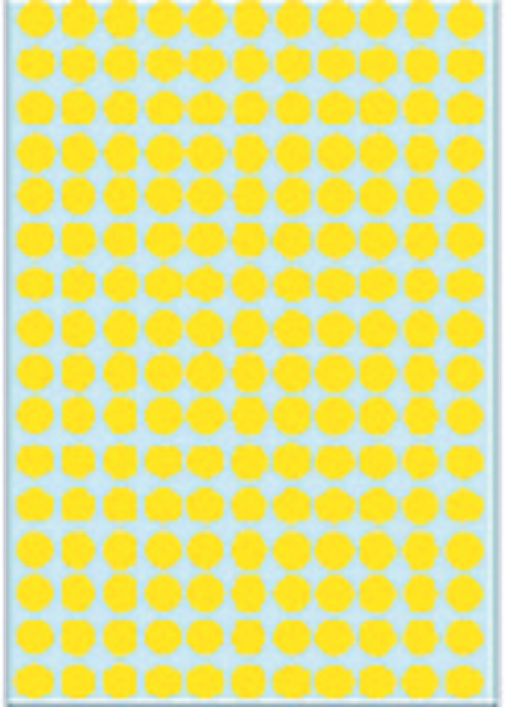 ETIKET HERMA 2211 ROND 8MM GEEL