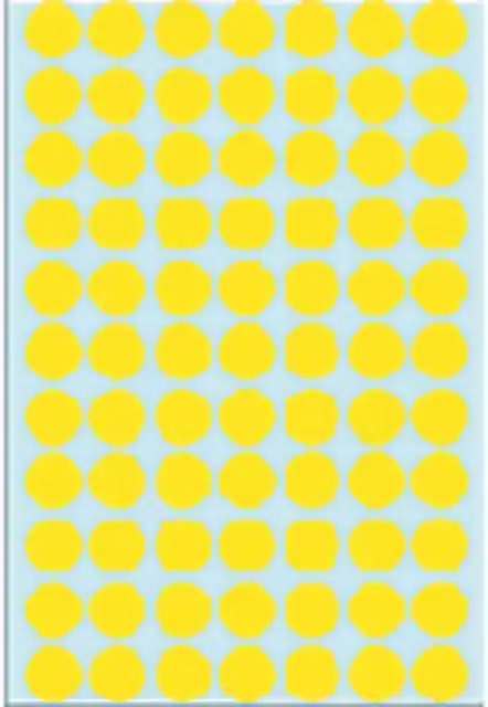 ETIKET HERMA 2231 ROND 13MM GEEL