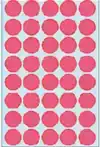 ETIKET HERMA 2256 ROND 19MM FLUOR ROOD