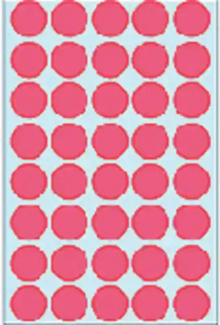 ETIKET HERMA 2256 ROND 19MM FLUOR ROOD