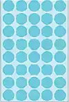 ETIKET HERMA 2253 ROND 19MM BLAUW