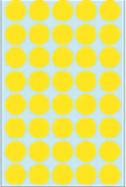 ETIKET HERMA 2251 ROND 19MM GEEL