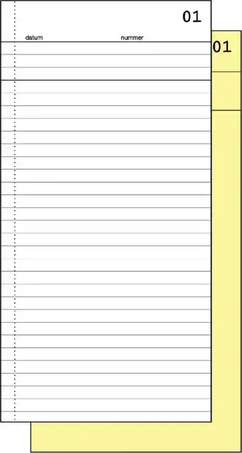 COMMISSIEBOEK EXPRES SI-30020 210X105MM