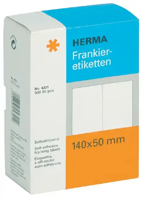 FRANKEERETIKET HERMA 4321 DUBBEL