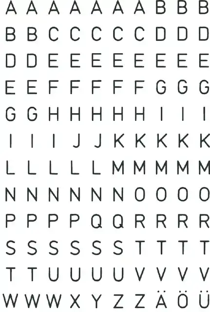 ETIKET HERMA 4154 5MM LETTER A-Z ZWART