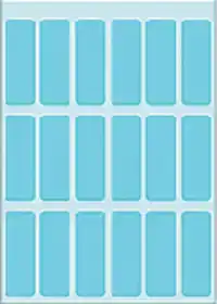 ETIKET HERMA 3653 12X34MM BLAUW 90STUKS