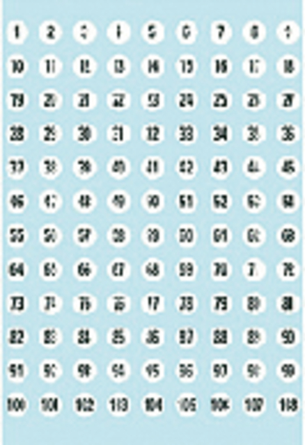 ETIKET HERMA 4128 8MM GETALLEN 1-540