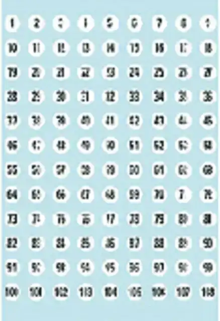 ETIKET HERMA 4128 8MM GETALLEN 1-540