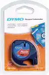 LABELTAPE DYMO LETRATAG PLASTIC 12MM