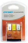 LABELTAPE DYMO LETRATAG 12MM ASSORTI 3