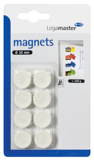 MAGNEET LEGAMASTER 20MM 250GR WIT