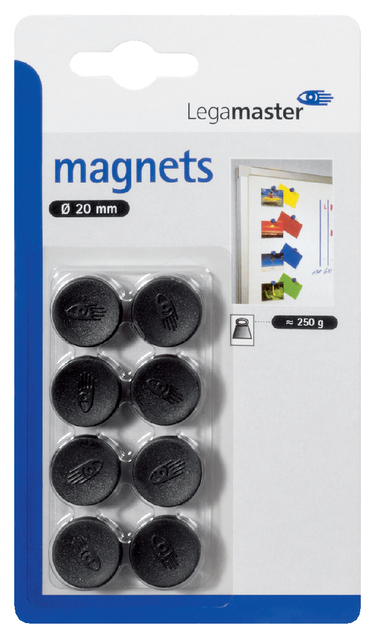 MAGNEET LEGAMASTER 20MM 250GR ZWART 8