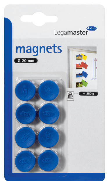 MAGNEET LEGAMASTER 20MM 250GR BLAUW 8