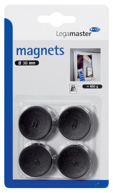 MAGNEET LEGAMASTER 30MM 850GR ZWART