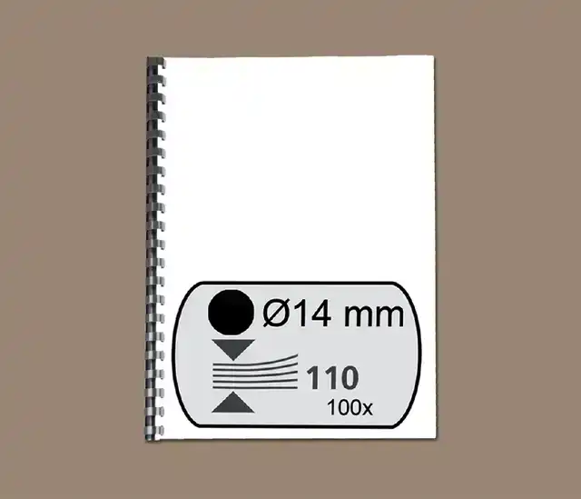 BINDRUG FELLOWES 14MM 21RINGS A4 ZWART