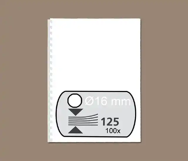BINDRUG FELLOWES 16MM 21RINGS A4 WIT