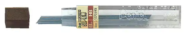 POTLOODSTIFT PENTEL HB 0.3MM 12ST ZWART