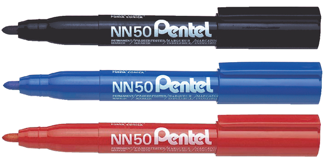 VILTSTIFT PENTEL NN50 ROND 1.3-3MM ROOD