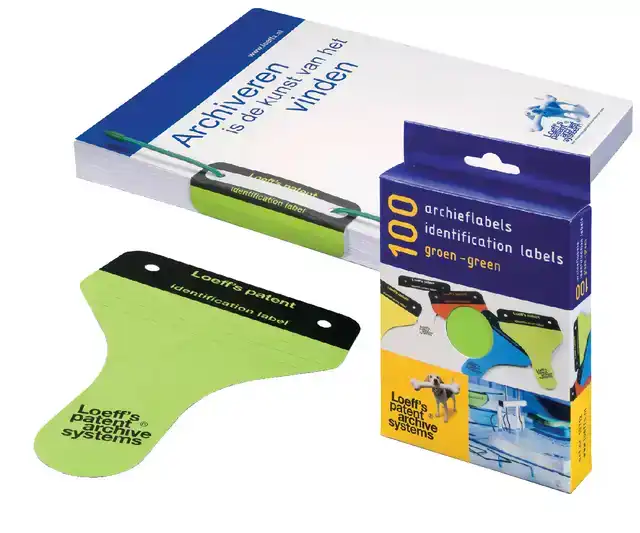 ARCHIEFLABEL LOEFFS KARTON GROEN 100ST