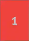 ETIKET AZ 3470 210X297MM A4 ROOD