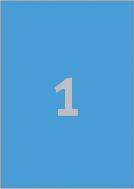 ETIKET AZ 3471 210X297MM A4 BLAUW